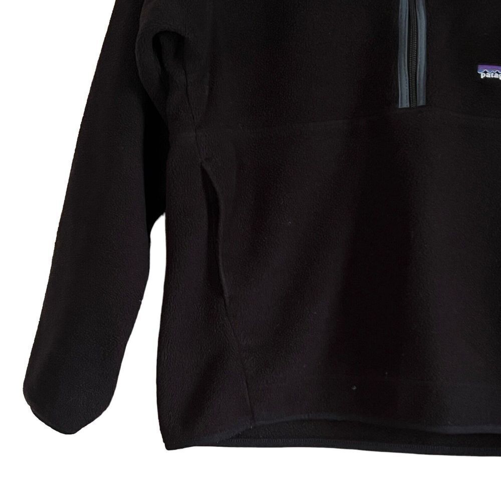 Patagonia Men's Synchilla Marsupial Pullover 1/2 Zip Black Fleece Sweater M - Picture 3 of 15